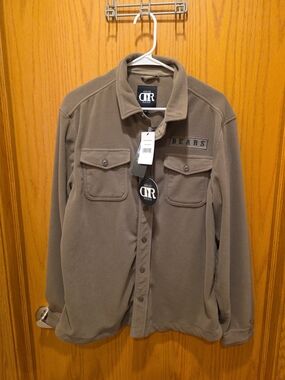 Taupe Lightweight Darius Rucker Fleece Shirt Jacket - BEARS